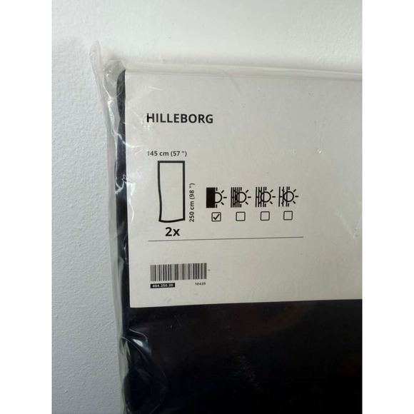 Ikea HILLEBORG Blackout Curtains 2 Panels 57x98" Gray/Dark Gray 404.250.30, NEW - Picture 4 of 11
